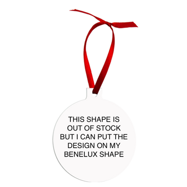 CUSTOM Round Ornament Design on Rectangular Benelux Ornament