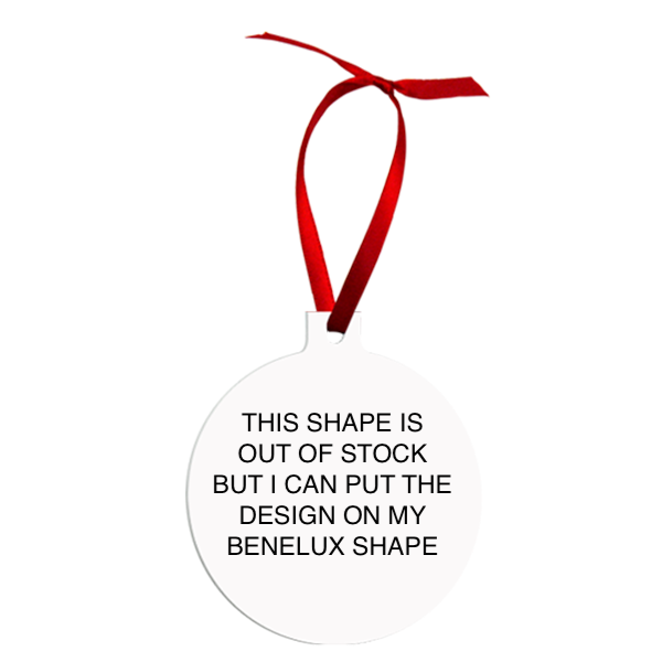 CUSTOM Round Ornament Design on Rectangular Benelux Ornament