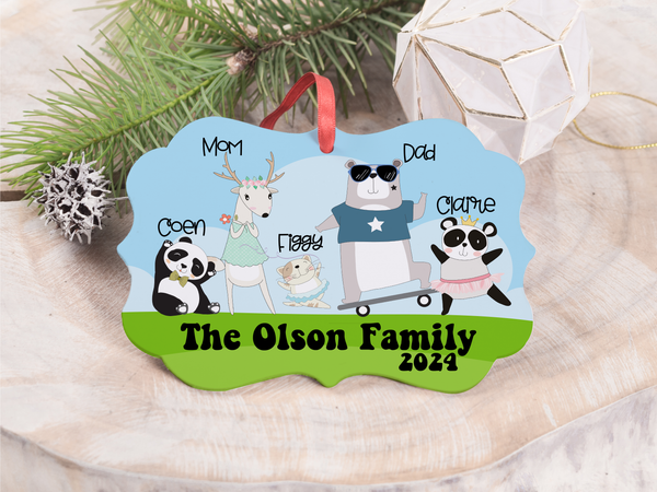 Ornament - "Cute Animals Family"