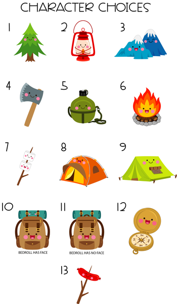 Ornament - "Camping Objects Family"