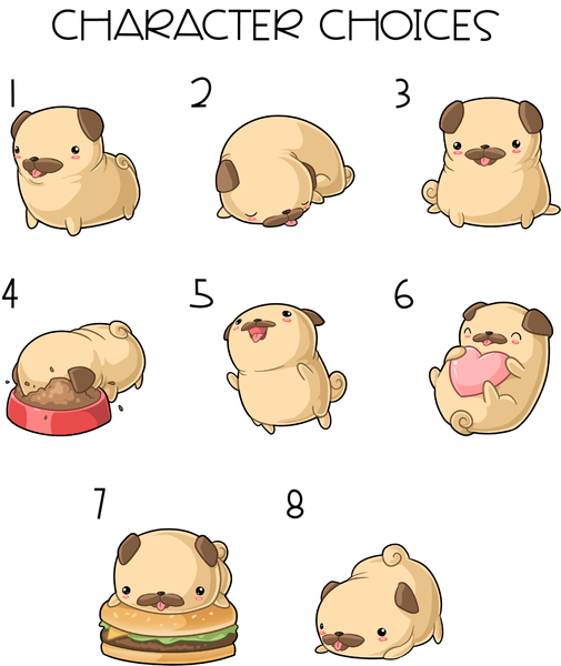 Ornament - "Pug Family"