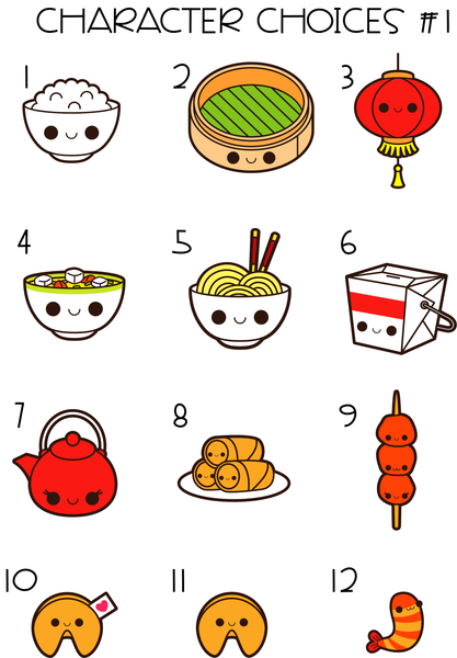 Ornament - "Chinese Food Family"
