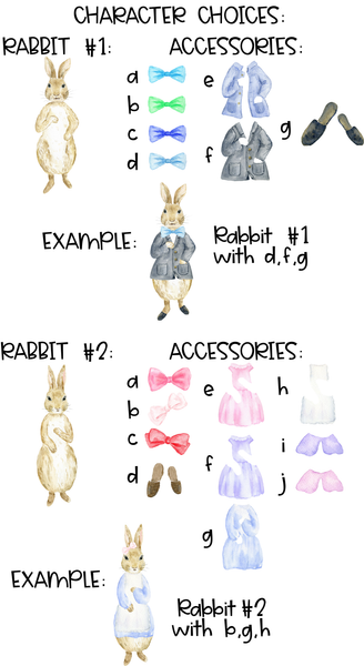 Ornament - "Peter Rabbit Inspired Family"