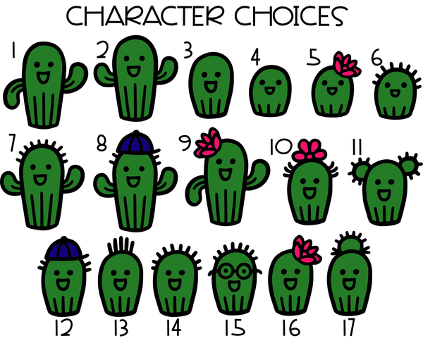 Ornament - "Cactus Family #2"