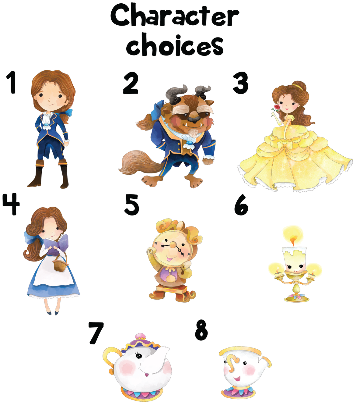 Ornament - "Beauty and the Beast Family"