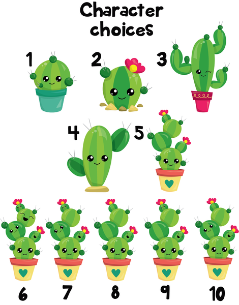 Ornament - "Cactus Family #1"