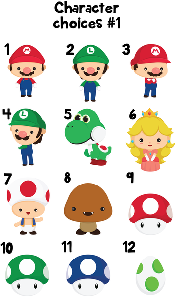 Ornament - "Super Mario Brothers Family"