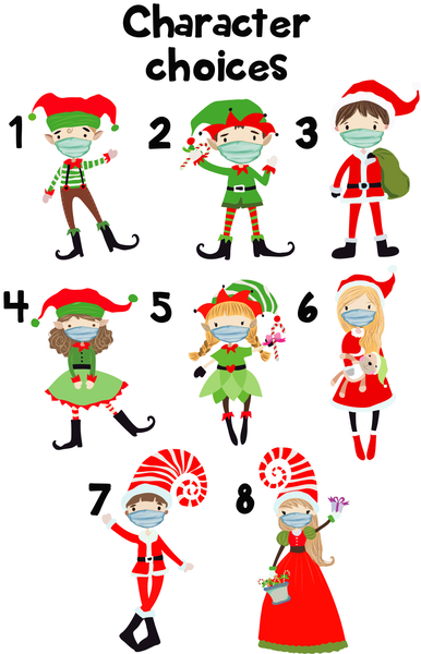 Ornament - "Christmas Elves Family"