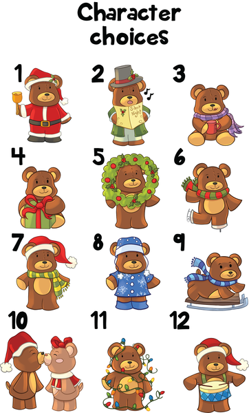 Ornament - "Christmas Bear Family"