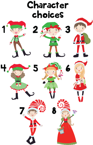 Ornament - "Christmas Elves Family"