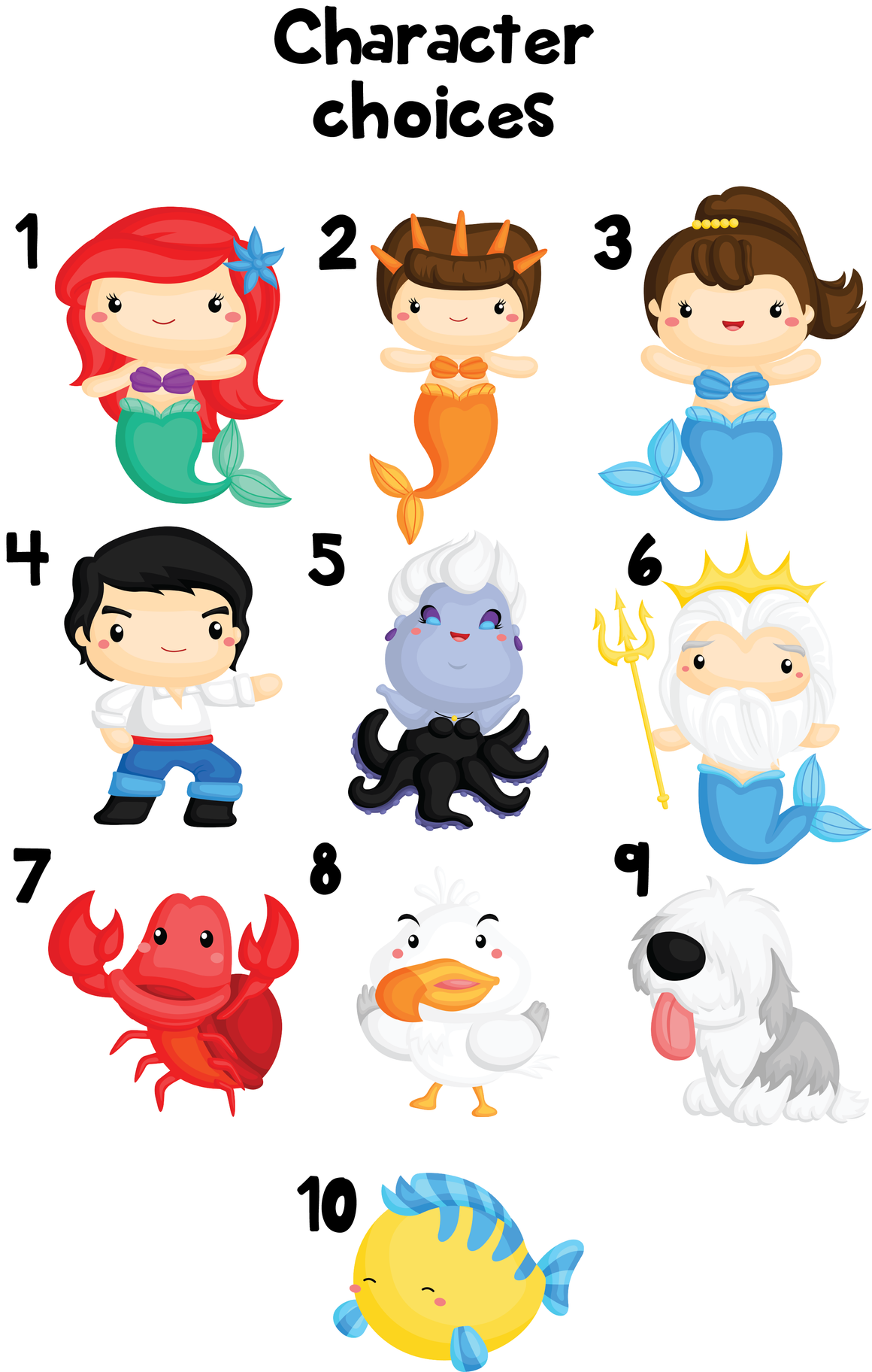 Ornament - "The Little Mermaid Family"
