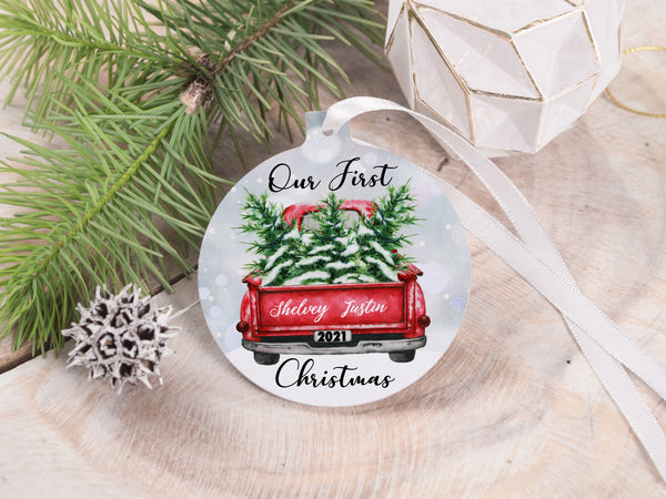 Ornament - "Our First Christmas Red Truck"