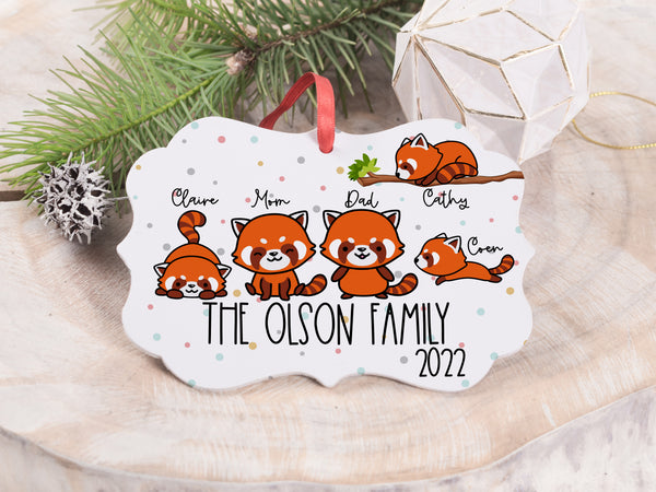 Ornament - "Red Panda Family"