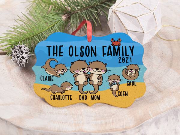 Ornament - "Sea Otter Family"