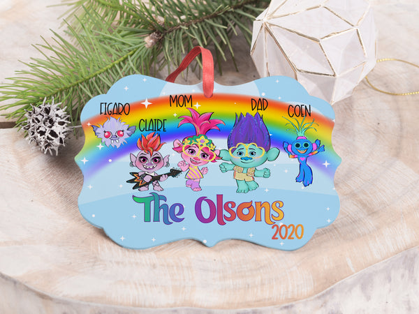 Ornament - "Trolls World Tour Family"
