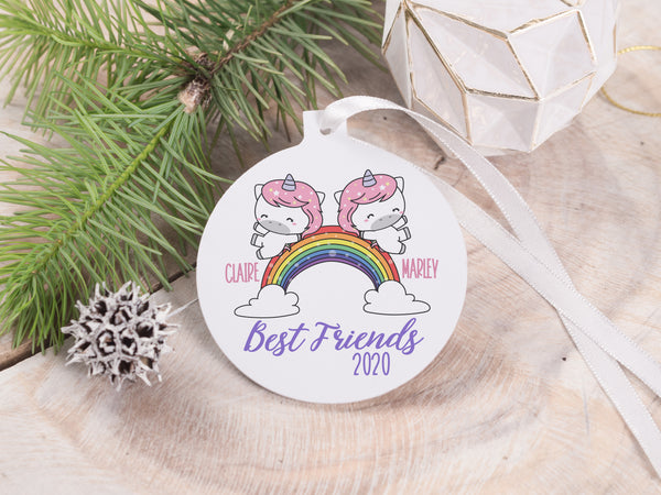 Ornament - "Unicorn Best Friends"