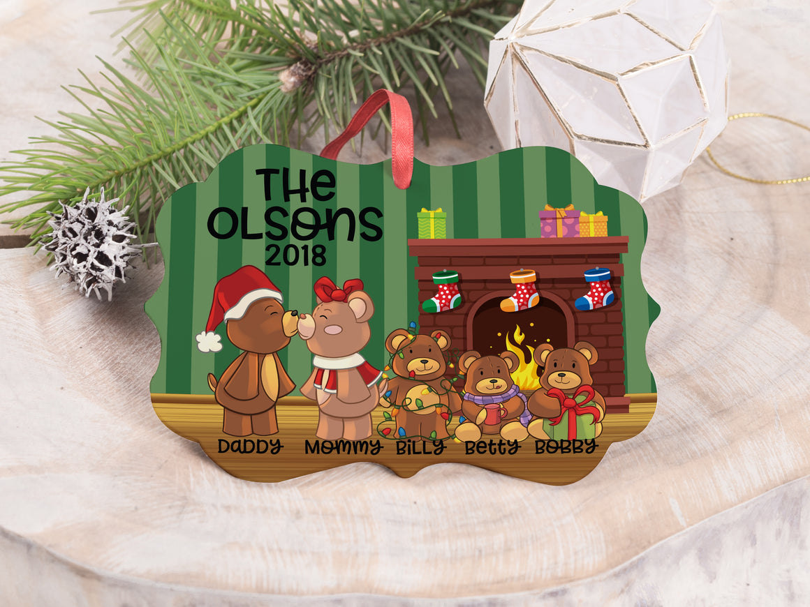 Ornament - "Christmas Bear Family"
