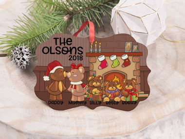 Ornament - "Christmas Bear Family"