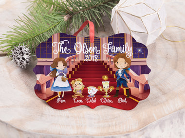 Ornament - "Beauty and the Beast Family"