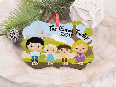 Ornament - "Princess and Prince Family"