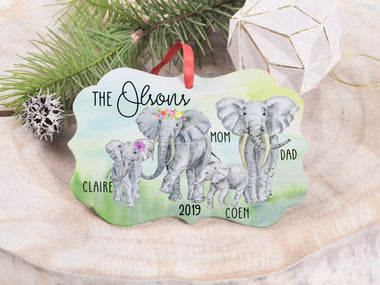 Ornament - "Elephant Family"