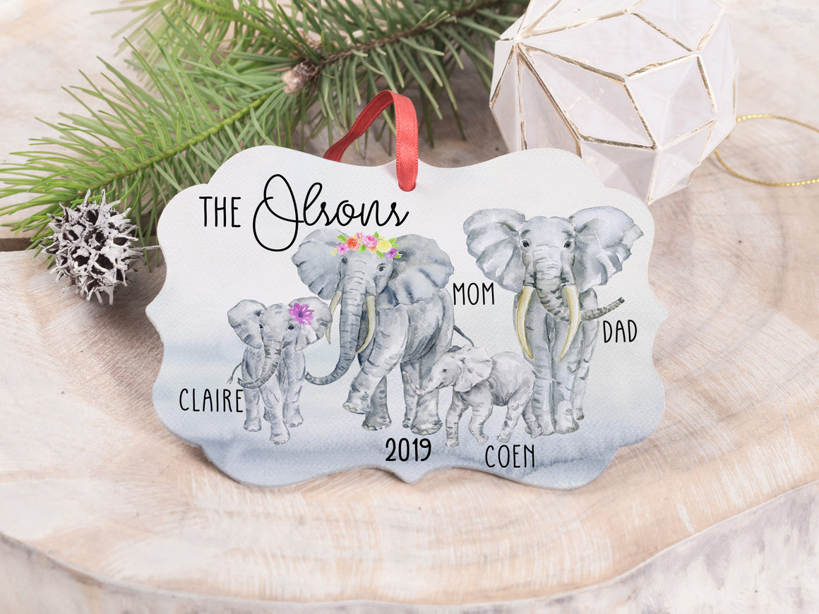 Ornament - "Elephant Family"
