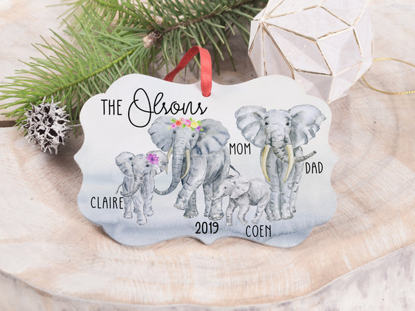 Ornament - "Elephant Family"