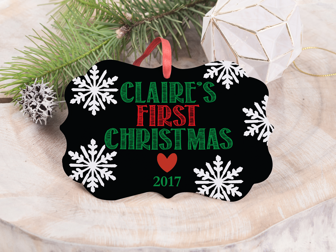 Ornament - "Chalkboard My First Christmas"