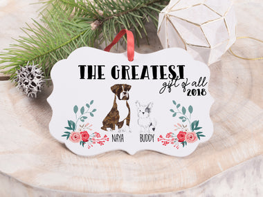 Ornament - "Greatest Gift of all - Pets"