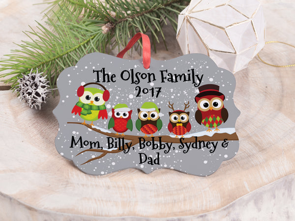 Ornament - "Owl Family"