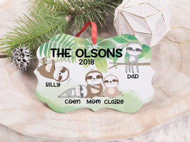 Ornament - "Sloth Family"