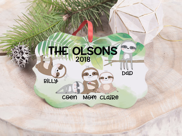 Ornament - "Sloth Family"