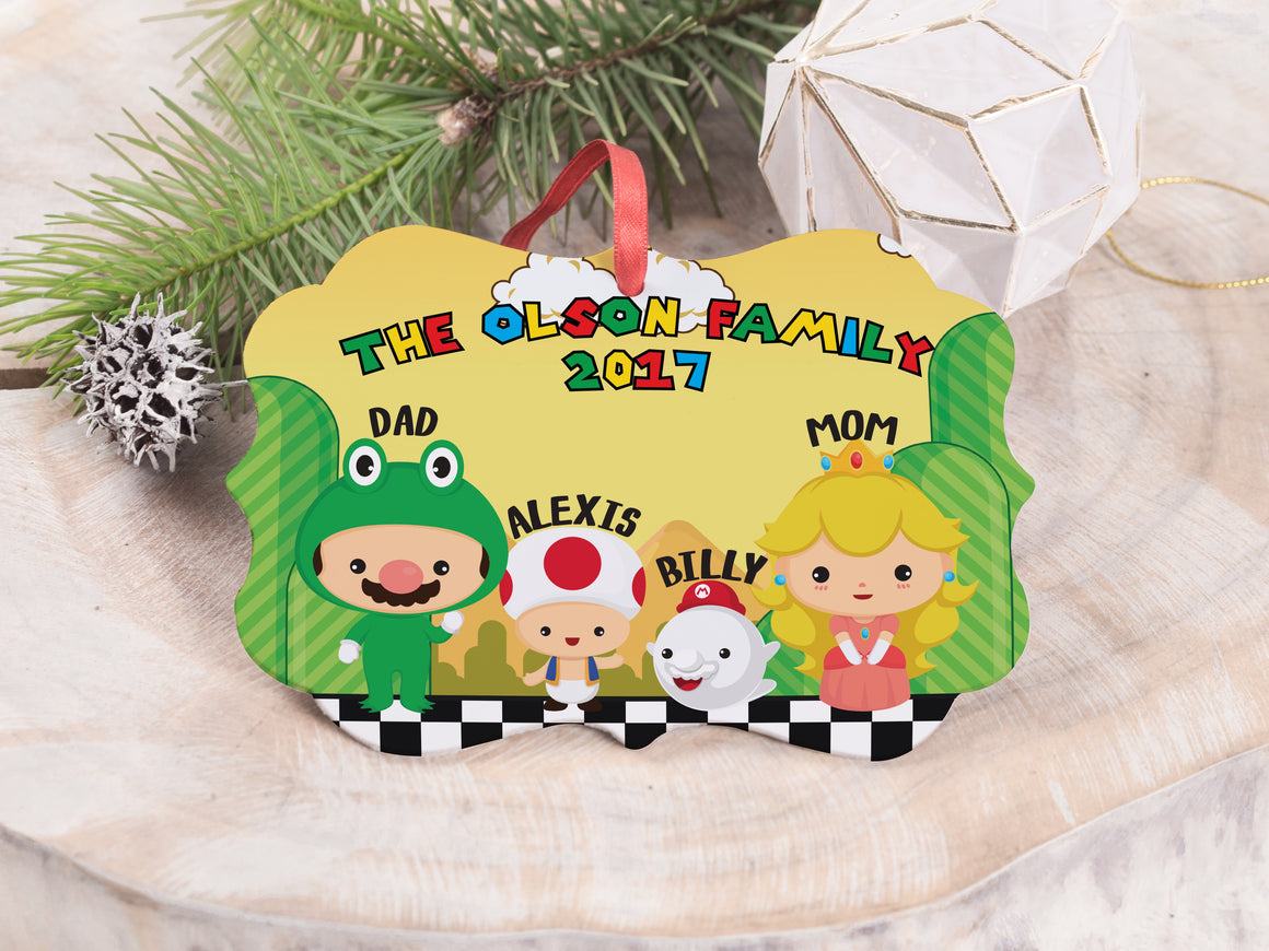 Ornament - "Super Mario Brothers Family"