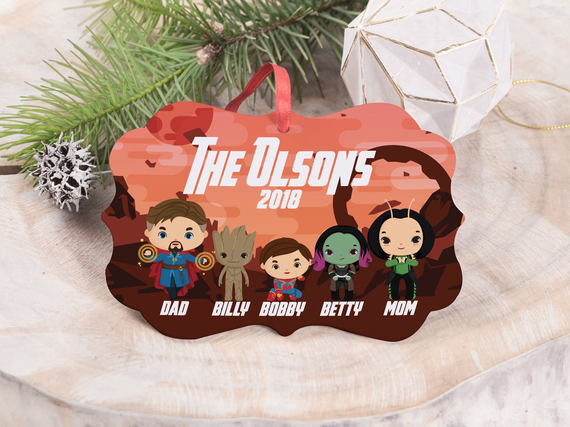 Ornament - "The MARVELous Superhero Family"