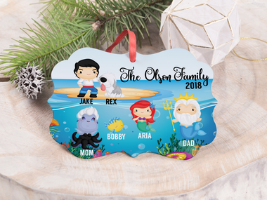 Ornament - "The Little Mermaid Family"