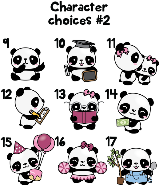 Ornament - "Panda Family"